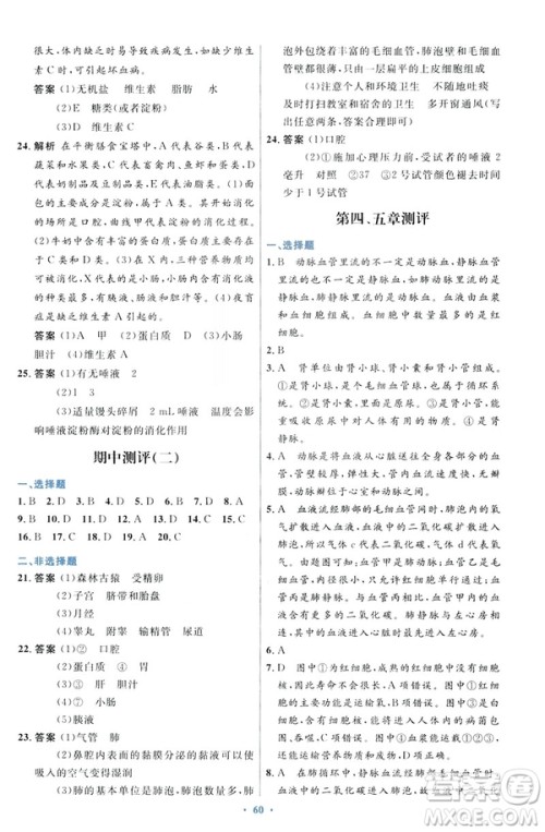 2019年初中同步测控优化设计七年级下册人教版中国历史答案