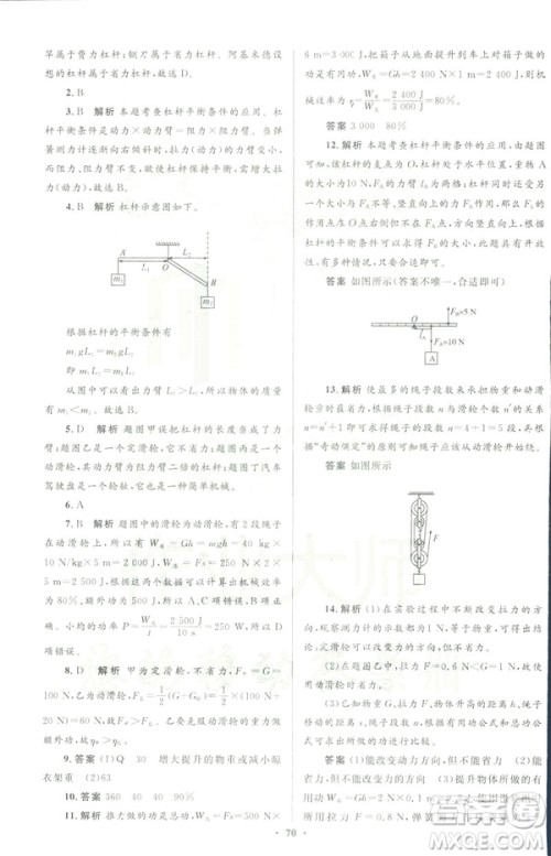 2019初中同步测控优化设计八年级物理人教版下册答案 2019初中同步测控优化设计八年级物理人教版下册答案