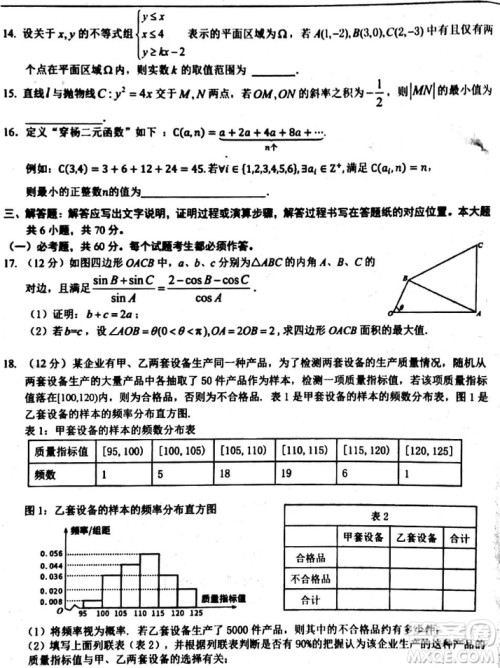 2019年湖南省三湘名校联盟第三次大联考数学文科试题及参考答案