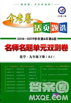 2019版人教版金考卷活页题选九年级下化学RJ名师名题单元双测卷答案