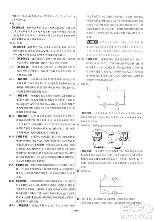 2019版人教版金考卷活页题选九年级全一册物理RJ名师名题单元双测卷答案 2019版人教版金考卷活页题选九年级全一册物理RJ名师名题单元双测卷答案
