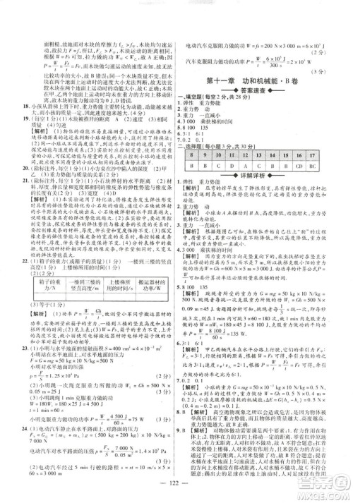 金考卷2019版人教版活页题选八年级下物理RJ名师名题单元双测卷答案 金考卷2019版人教版活页题选八年级下物理RJ名师名题单元双测卷答案
