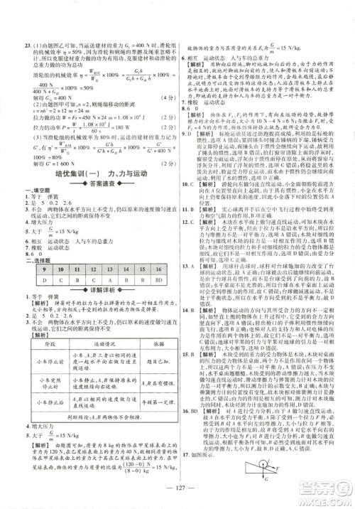 金考卷2019版人教版活页题选八年级下物理RJ名师名题单元双测卷答案 金考卷2019版人教版活页题选八年级下物理RJ名师名题单元双测卷答案
