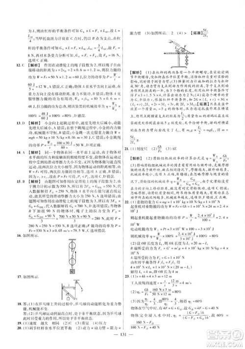 金考卷2019版人教版活页题选八年级下物理RJ名师名题单元双测卷答案 金考卷2019版人教版活页题选八年级下物理RJ名师名题单元双测卷答案