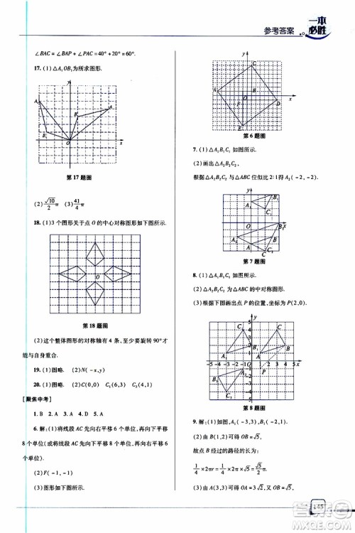 金版2019年一本必胜中考数学总复习青岛专版参考答案