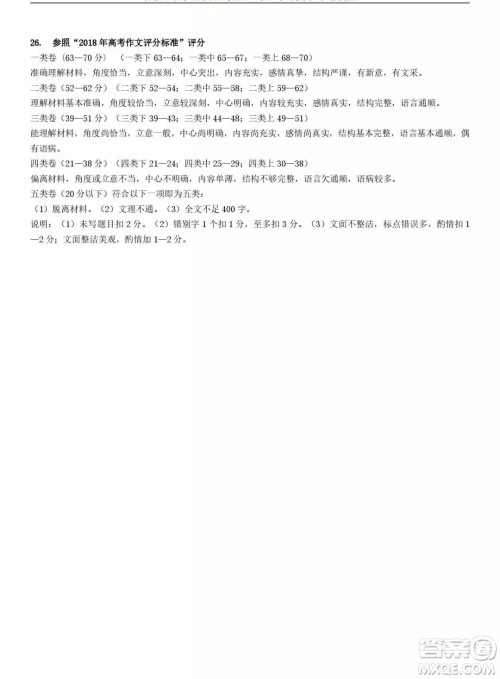 2019年上海市普陀区高三二模语文试卷答案 2019年上海市普陀区高三二模语文试卷答案