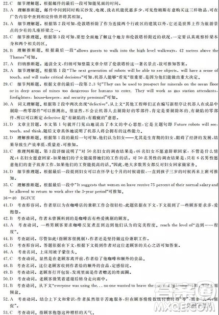 2019年全国100所名校最新高考模拟示范卷英语一、二、三、四、五、六答案