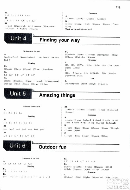 2019春一本初中英语七年级同步训练下册人教版参考答案