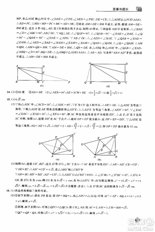 2019年丢分题中考数学9787535199843参考答案