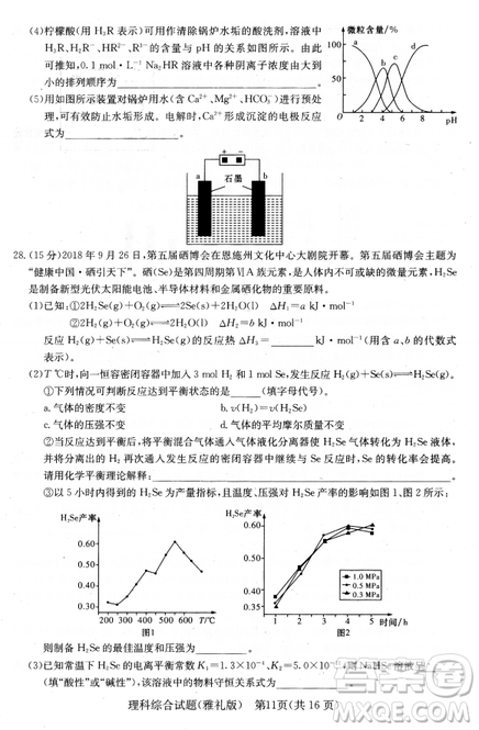 2019年雅礼中学高三第八次月考文理综试题及答案 2019年雅礼中学高三第八次月考文理综试题及答案