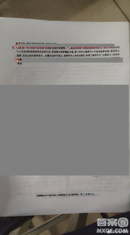 2019年百师联盟高三冲刺考五语文参考答案 2019年百师联盟高三冲刺考五语文参考答案 