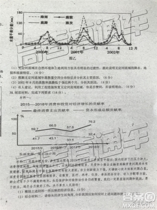 2019年揭阳二模文综试题及参考答案