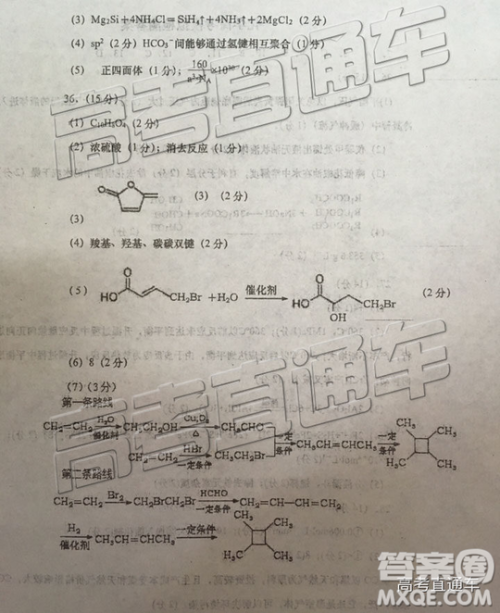 2019年青岛二模理综试题及参考答案 2019年青岛二模理综试题及参考答案