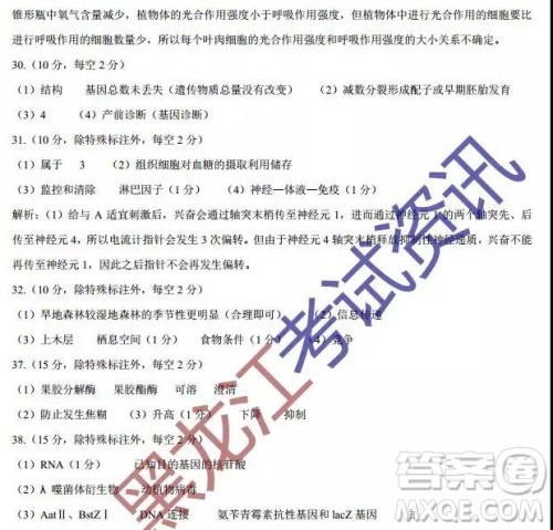 2019年东三省三校三模文理综试题及参考答案 2019年东三省三校三模文理综试题及参考答案