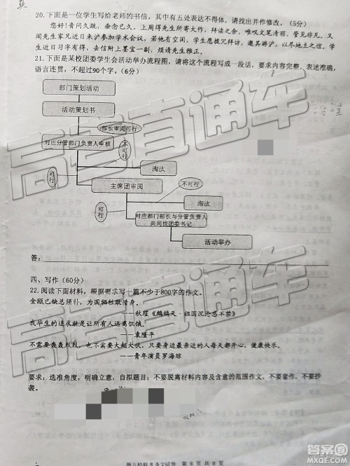 2019年江西省新八校第二次联考语文试题及参考答案 2019年江西省新八校第二次联考语文试题及参考答案