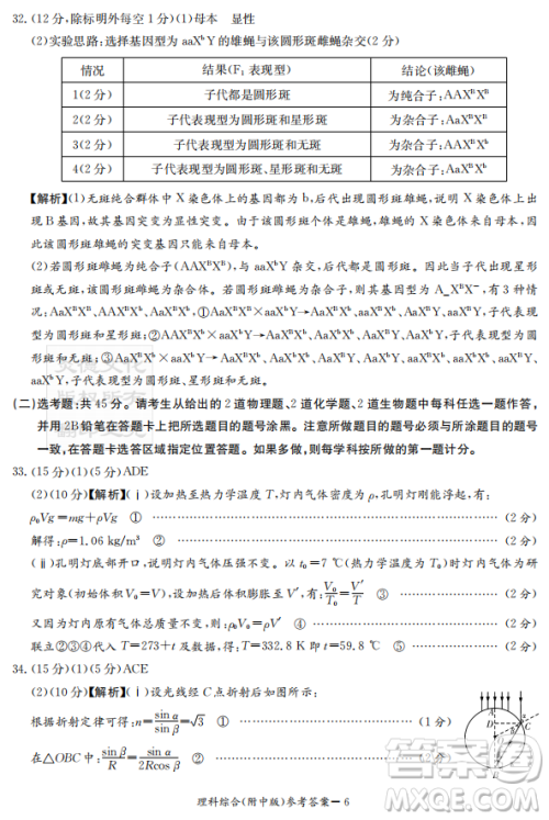 2019年炎德英才大联考湖南师大附中高考模拟卷二文理综试卷及答案