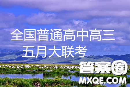 2019年全国普通高中高三五月大联考文理数参考答案 2019年全国普通高中高三五月大联考文理数参考答案