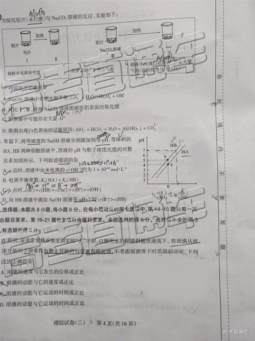 2019年太原二模文理综试题及参考答案 2019年太原二模文理综试题及参考答案