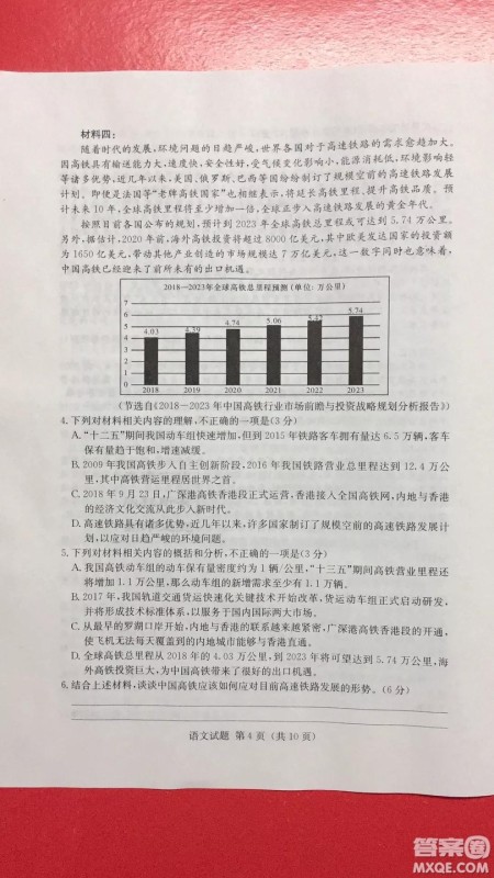 2019年普通高等学校招生全国统一考试考前演练六语文试题及答案 2019年普通高等学校招生全国统一考试考前演练六语文试题及答案