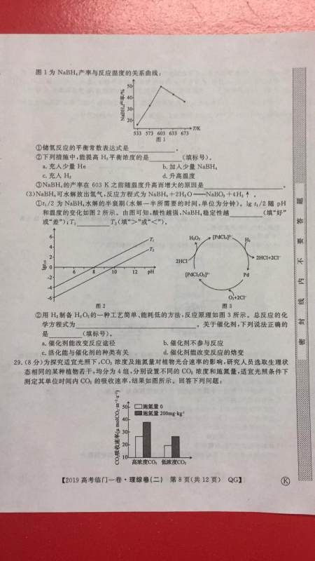 2019年普通高等学校招生全国统一考试临门一卷二文理综试题及答案 2019年普通高等学校招生全国统一考试临门一卷二文理综试题及答案