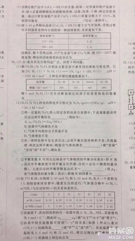 2019年普通高等学校招生全国统一考试冲刺预测卷四理科综合试题及答案 2019年普通高等学校招生全国统一考试冲刺预测卷四理科综合试题及答案
