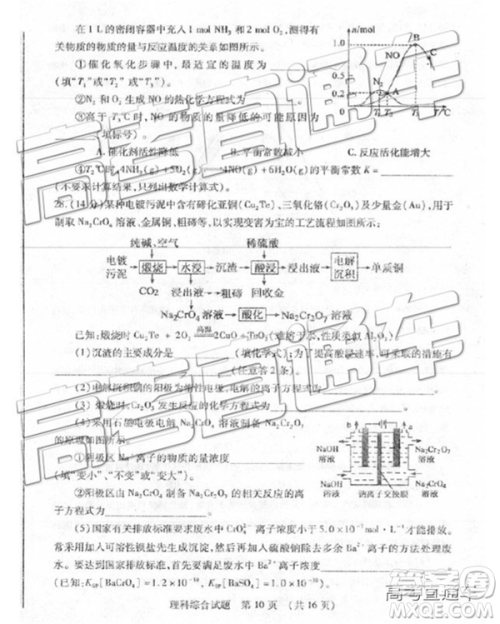 2019年枣庄四模理综试题及答案