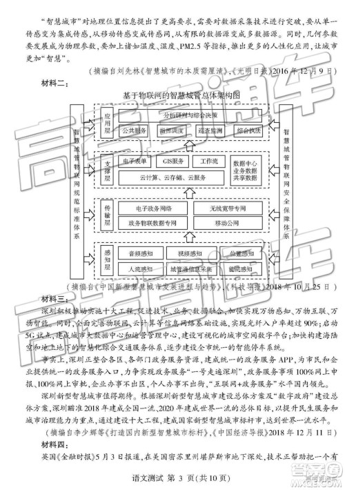 2019年临沂三模语文试题及参考答案