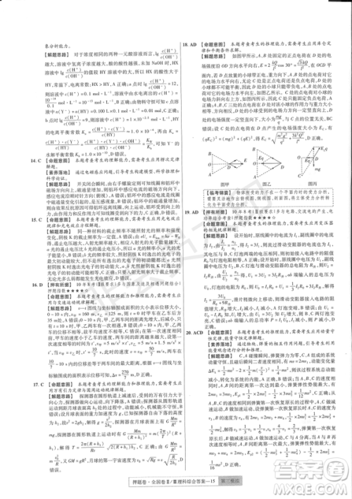 2019年高考最后一卷第一-七模拟理综试题及答案