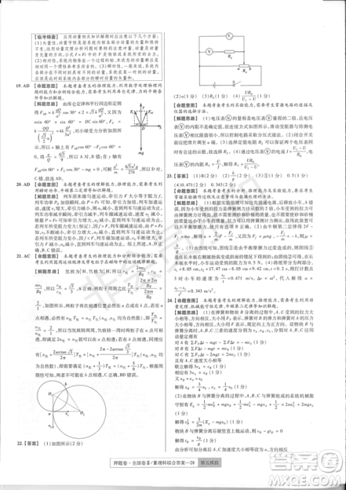 2019年高考最后一卷第一-七模拟理综试题及答案