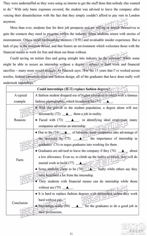 2019年南通四模英语试题及参考答案 2019年南通四模英语试题及参考答案