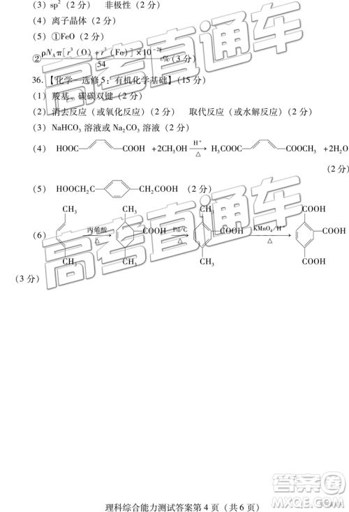 2019年潍坊菏泽三模理综试题及参考答案