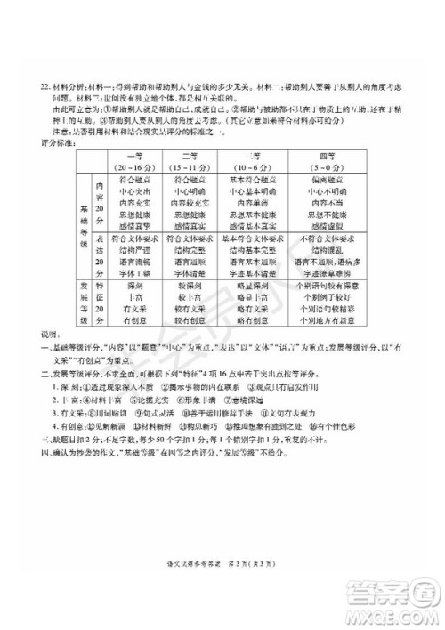 河南省顶级名校2019届高三5月考前压轴考试语文试题及答案