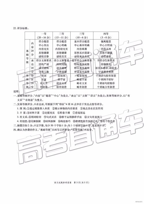 2019年重庆南开中学高三第四次教学质量检测语文试题及参考答案