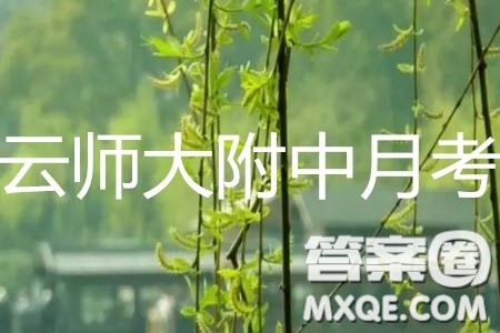 2019年云师大附中第九次月考理综参考答案