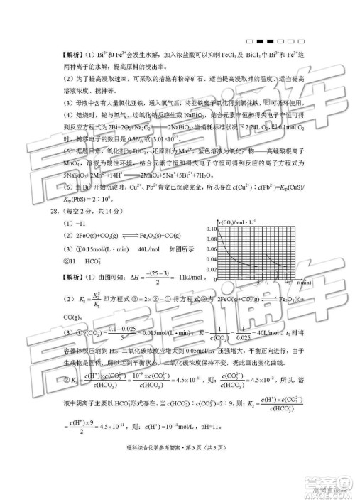 2019年云师大附中第九次月考理综参考答案