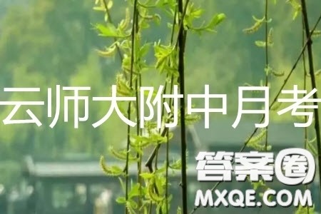 2019年云师大附中第九次月考英语试题及参考答案 2019年云师大附中第九次月考英语试题及参考答案