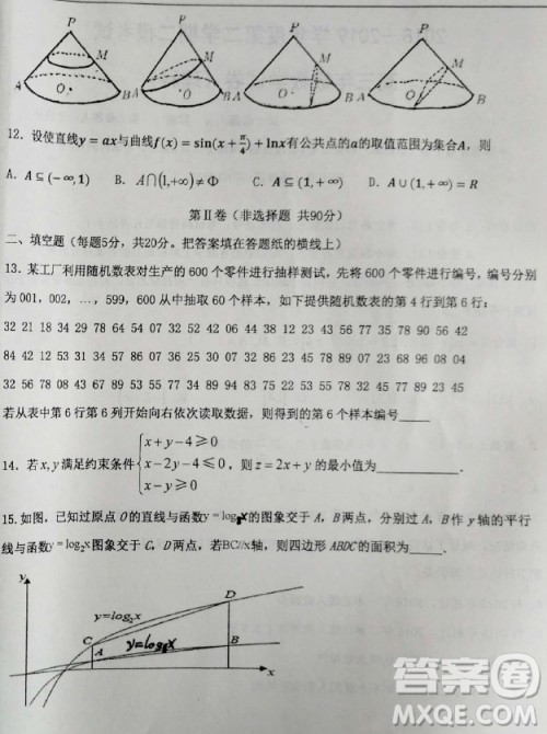 2019年衡水中学高三考前模拟卷文理数试题及参考答案