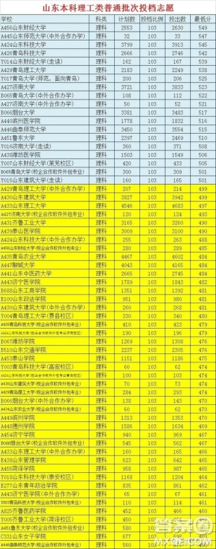 2020山东理科估分500分左右在本省能上什么大学