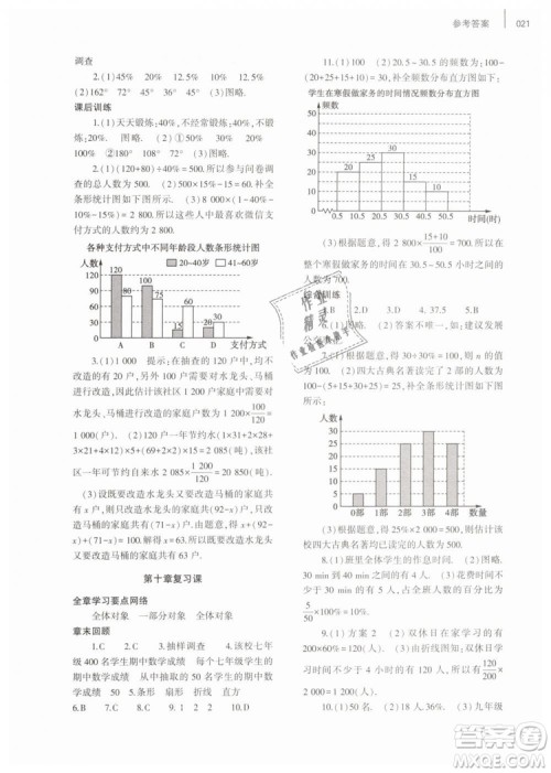 2019年基础训练七年级数学下册人教版大象出版社答案