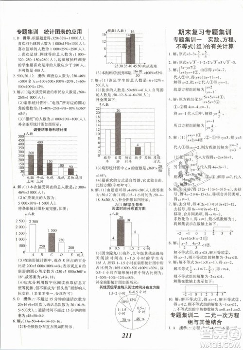 2019年全优课堂考点集训与满分备考七年级数学下册人教版答案