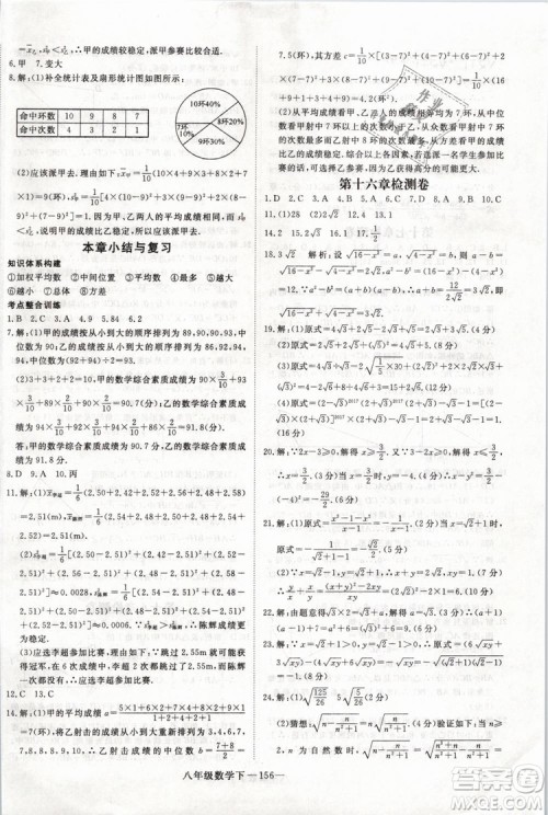 2019年优翼学练优学科思维训练法八年级数学下册RJ人教版参考答案 2019年优翼学练优学科思维训练法八年级数学下册RJ人教版参考答案