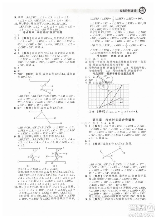 2019年王朝霞考点梳理时习卷七年级数学下册人教版参考答案 2019年王朝霞考点梳理时习卷七年级数学下册人教版参考答案