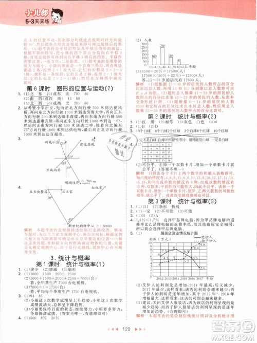 小儿郎2019版53天天练六年级下册数学青岛版QD参考答案 小儿郎2019版53天天练六年级下册数学青岛版QD参考答案