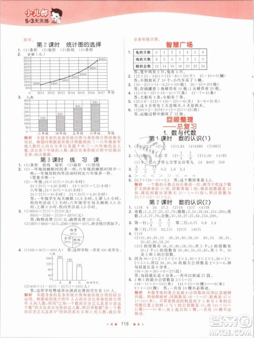 小儿郎2019版53天天练六年级下册数学青岛版QD参考答案 小儿郎2019版53天天练六年级下册数学青岛版QD参考答案