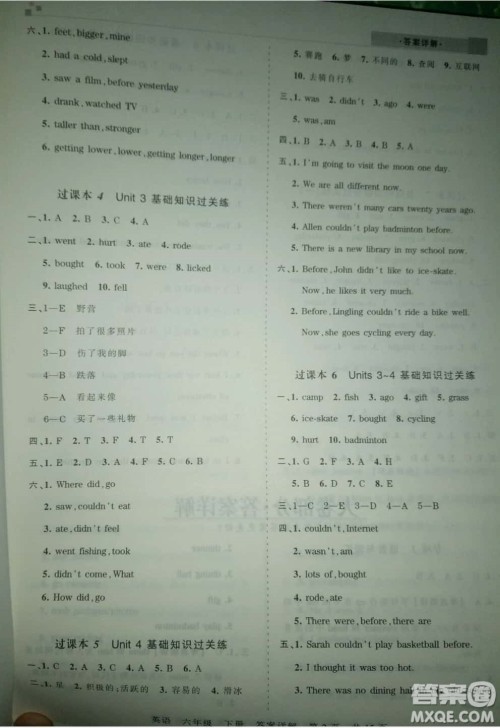 2019年王朝霞期末真题精编六年级英语下册人教PEP版参考答案