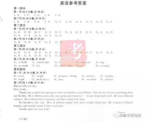 2019年浙江杭州中考真题英语试卷及答案 2019年浙江杭州中考真题英语试卷及答案