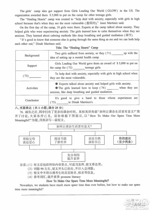 2019年连云港市中考英语试卷及答案