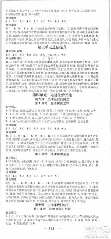 2019年名师测控七年级道德与法治下册RJ人教版参考答案 2019年名师测控七年级道德与法治下册RJ人教版参考答案