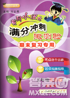 2019年黄冈小状元满分冲刺微测验期末复习专用三年级英语下册人教PEP版答案