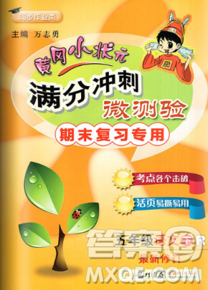 2019年人教版黄冈小状元满分冲刺微测验期末复习专用五年级语文下册答案